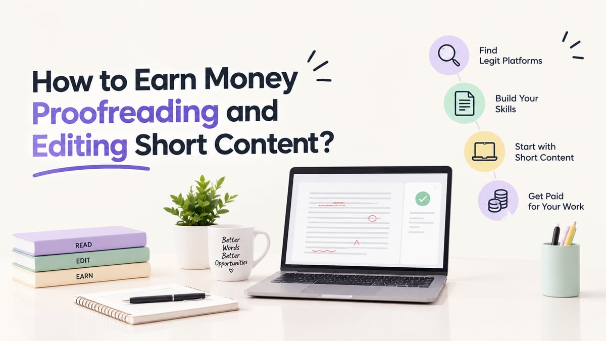 Having Strong Writing Skills? Explore How to Earn Money Proofreading and Editing Short Content?