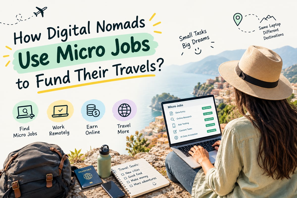 How Digital Nomads Use Micro Jobs to Fund Their Travels? Find Out the Tips to Have a Successful Travel Working!