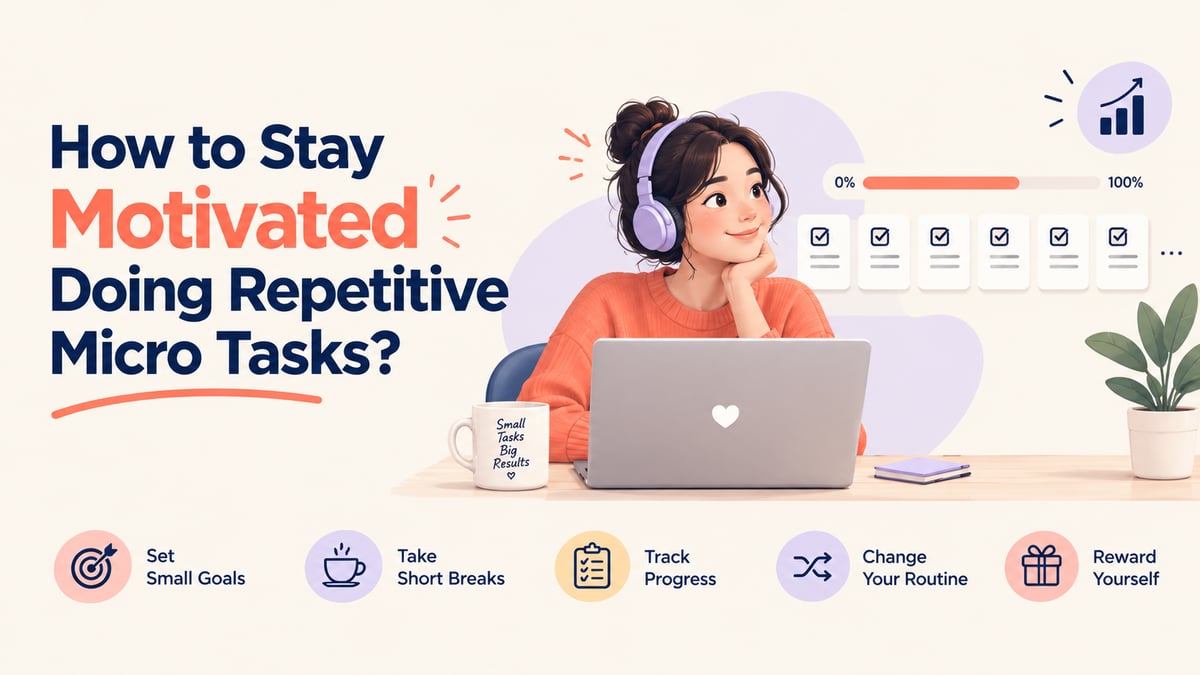 Working on the Same Micro Tasks Daily? Explore How to Stay Motivated Doing Repetitive Micro Tasks!