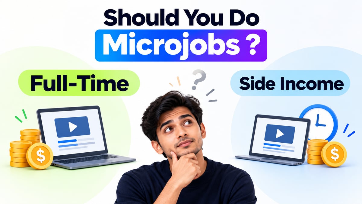 Should You Do Microjobs Full-time or as a Side Income? Determine as Per Your Requirement and Availability!